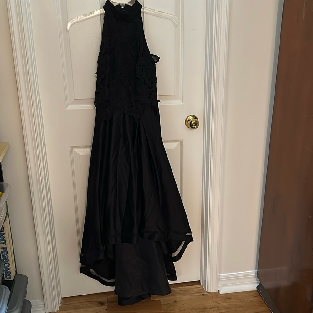 Nicole Miller High-low halter dress